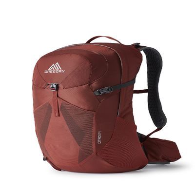Gregory Citro 24L H2O Unisex Day Hiking/Backpacking Hydration Backpack with Included Reservoir, Breathable Backpanel and Shoulder Harness, One Size Fits All, Brick Red