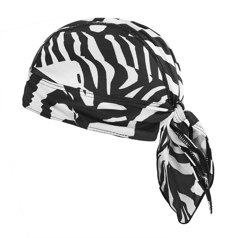 Quick Dry Cycling Skull Cap Sweat Absorbing Bandana Headscarf Pirate Headwear UV Protection Breathable Head Wrap Black