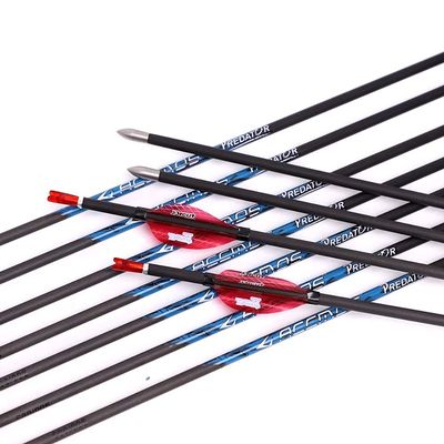 Spine 900 Arrow 32 Inch Arrow Target Practice Arrow Hunting Arrow Carbon Arrows Compound Bow Recurve Bow Adult Youth Archery Indoor Outdoor Shooting Bullet Tip 12pc