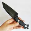 PUWANGDA Camping Hunting Knife, With whistle, Fixed Blade Knife, 5CR13 Stainless-Steel knife, Molded Non-Slip G10 Handle, Molded Safety K Sheath view 4