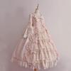 SHOPESSA Women's Victorian Gown French Lolita Dress Princess Costume Renaissance Dress Flare Sleeve Court Cosplay Pink view 2