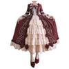 SHOPESSA Women's Victorian Gown French Lolita Dress Princess Costume Renaissance Dress Flare Sleeve Court Cosplay Red view 1