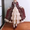 SHOPESSA Women's Victorian Gown French Lolita Dress Princess Costume Renaissance Dress Flare Sleeve Court Cosplay Red view 2