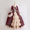 SHOPESSA Women's Victorian Gown French Lolita Dress Princess Costume Renaissance Dress Flare Sleeve Court Cosplay Red view 4