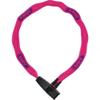ABUS Catena 6806K Chain Lock - Lightweight Hardened Steel Bike Lock with Fashionable Textile Tube - Square Chain with ABUS Security Level 6-85 cm - Pink view 1