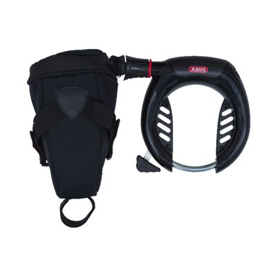 ABUS Frame Lock Pro Shield XPlus 5955 + Insert Chain 6KS + Lock Bag - Bicycle Lock with XPlus Cylinder - Key Removable When Lock is Open - Security Level 9