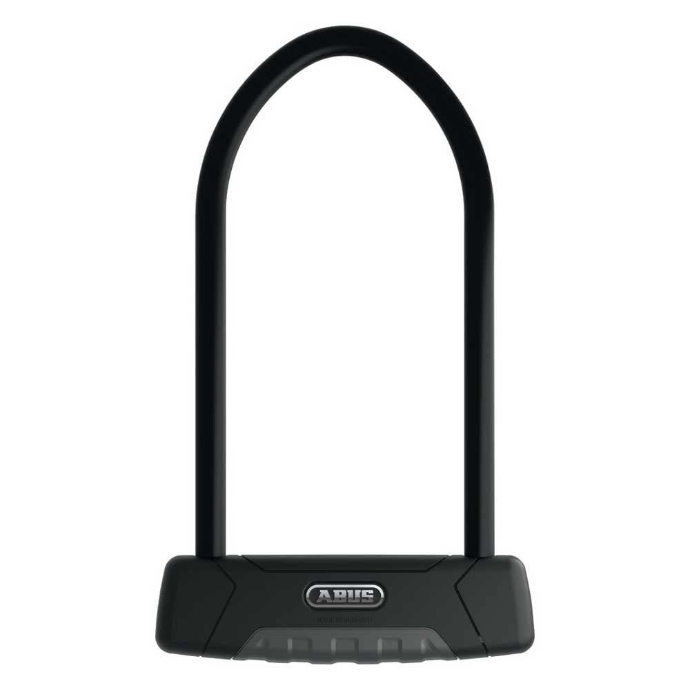 ABUS U-Lock Granit Plus 470 and SH B Bracket, Bike Lock with Plus Cylinder for Tamper Protection, ABUS Security Level 12, Black, 23 cm