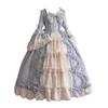 SHOPESSA Women's Victorian Gown French Lolita Dress Princess Costume Renaissance Dress Flare Sleeve Court Cosplay Blue view 1