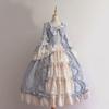 SHOPESSA Women's Victorian Gown French Lolita Dress Princess Costume Renaissance Dress Flare Sleeve Court Cosplay Blue view 3