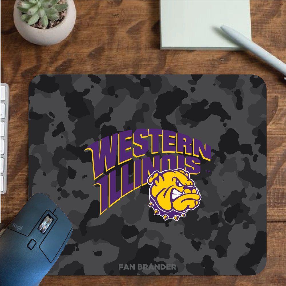 Fan Brander NCAA Mousepad for Home, Office, and Gaming with Urban Camo Design (Western Illinois University Leathernecks Mouspad)