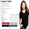 Custom Shirt V-Neck Women Personalized Add Your Image Text T-Shirt Design Photo Front/Back Print Royal XL view 4