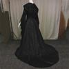 SHOPESSA Women's Gothic Dress with Hood Medieval Costume Corset Renaissance Dress Cosplay Vintage Victorian Ball Gowns view 3
