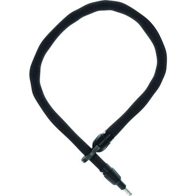 ABUS IvyTex Frame Lock Insert Chain 6KS Adaptor Chain + Lock Bag ST5950 - Bicycle Lock with Dirt and Moisture Resistant Cover - 6 mm Thick Chain - Black