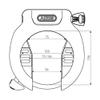 ABUS Unisex - Adults 4750SL NR BK OE Frame Locks, Solid Colour, Universal view 2