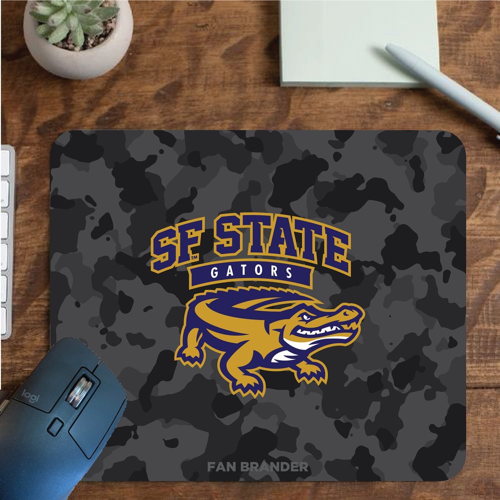 NCAA Mousepad for Home, Office, and Gaming with Urban Camo Design (San Francisco State U Gators Mouspad)
