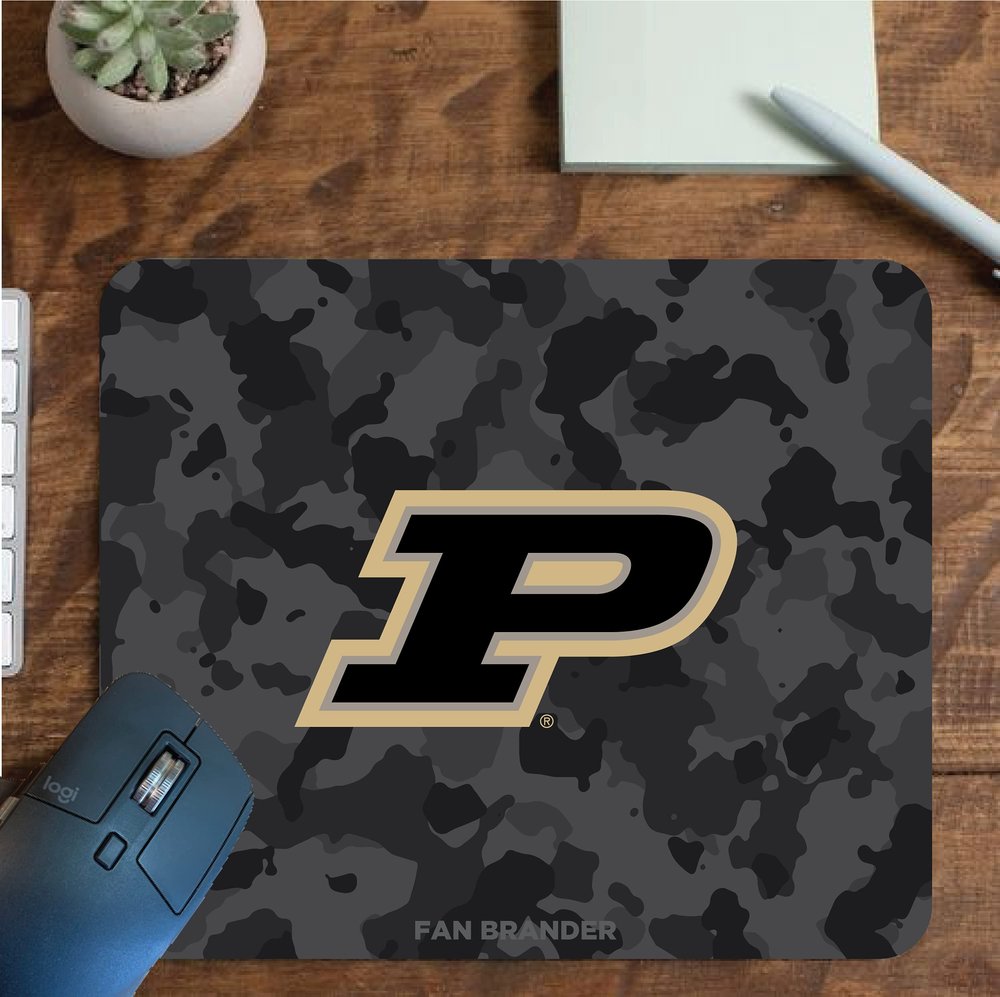 Fan Brander NCAA Mousepad for Home, Office, and Gaming with Urban Camo Design (Purdue Boilermakers Mouspad)