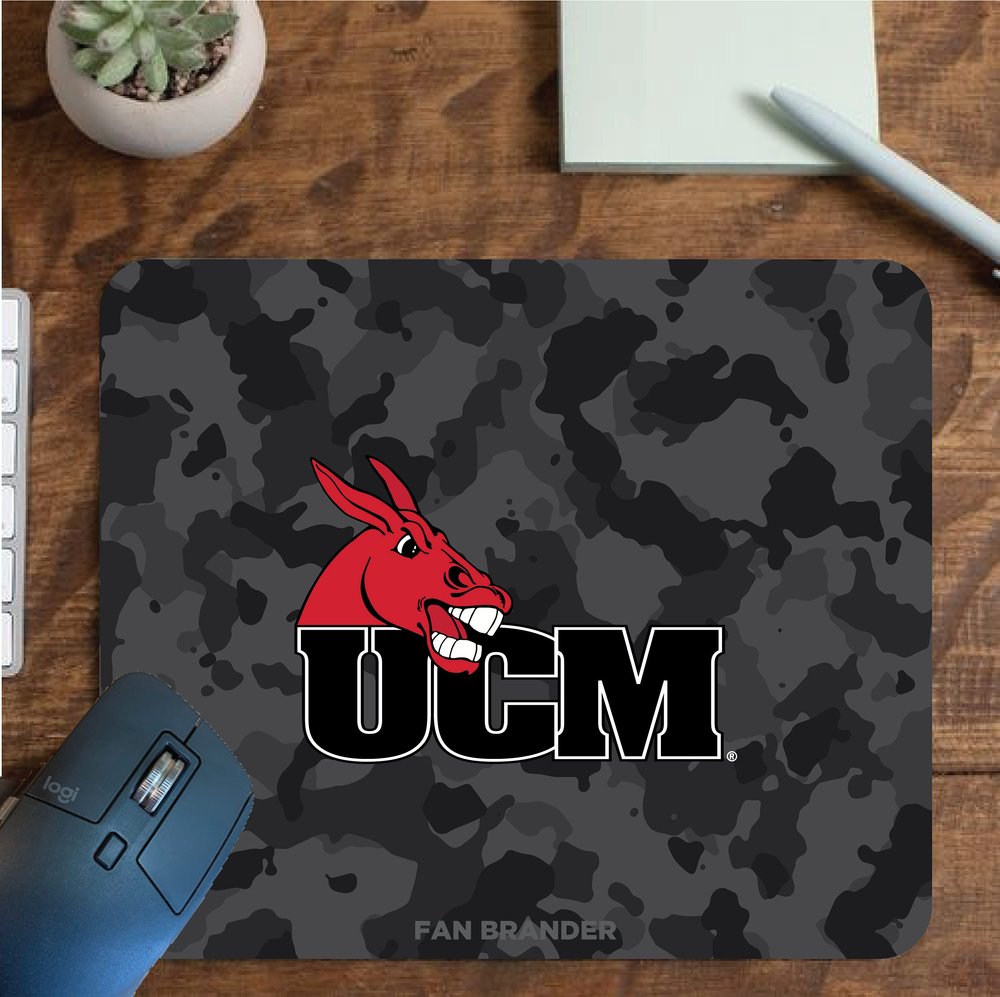 Fan Brander NCAA Mousepad for Home, Office, and Gaming with Urban Camo Design (Central Missouri Mules Mouspad)