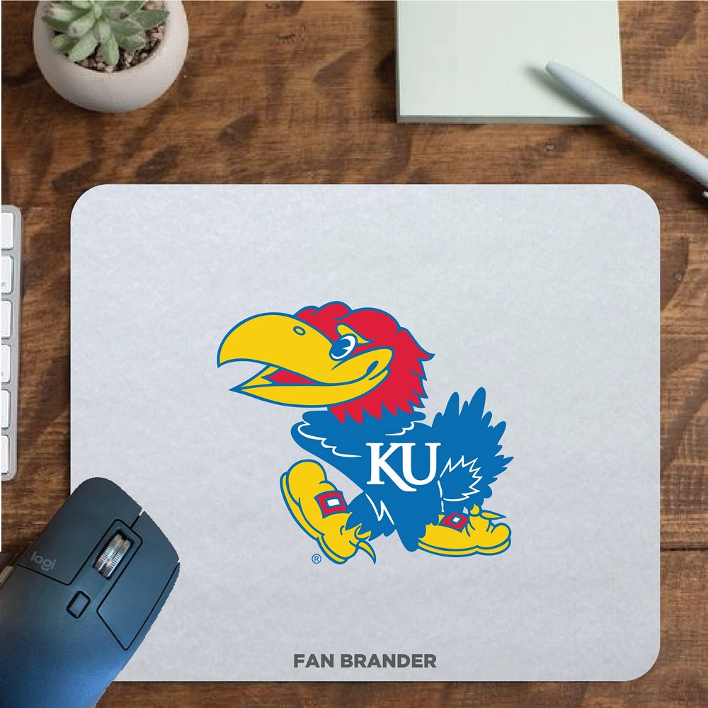 Fan Brander NCAA Mousepad for Home, Office, and Gaming (Kansas Jayhawks Mouspad)