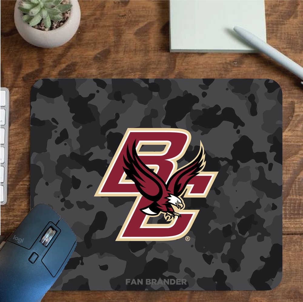 Fan Brander NCAA Mousepad for Home, Office, and Gaming with Urban Camo Design (Boston College Eagles Mouspad)