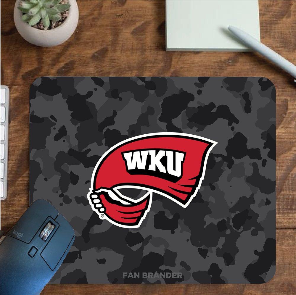 Fan Brander NCAA Mousepad for Home, Office, and Gaming with Urban Camo Design (Western Kentucky Hilltoppers Mouspad)