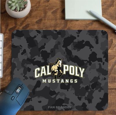 Fan Brander NCAA Mousepad for Home, Office, and Gaming with Urban Camo Design (Cal Poly Mustangs Mouspad)