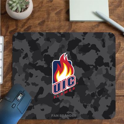 Fan Brander NCAA Mousepad for Home, Office, and Gaming with Urban Camo Design (Illinois @ Chicago Flames Mouspad)
