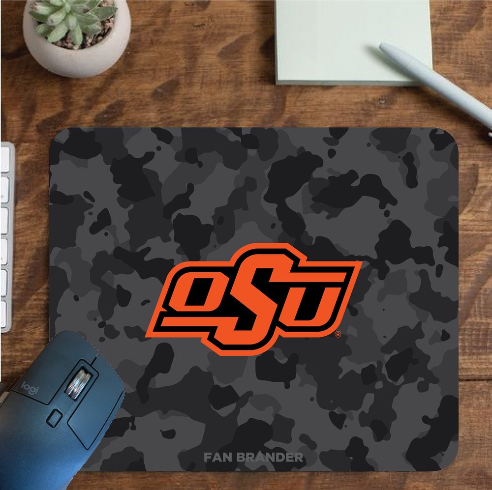 Fan Brander NCAA Mousepad for Home, Office, and Gaming with Urban Camo Design (Oklahoma State Cowboys Mouspad)