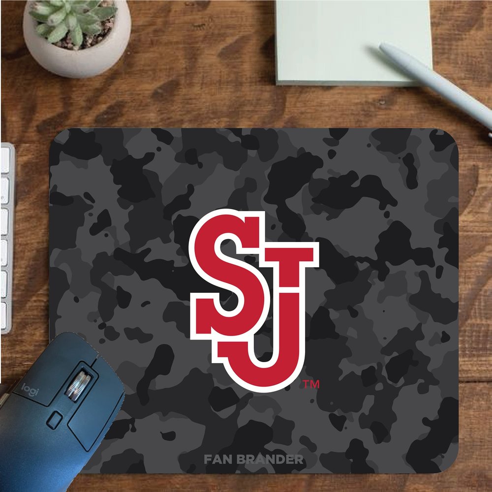 Fan Brander NCAA Mousepad for Home, Office, and Gaming with Urban Camo Design (St. John's Red Storm Mouspad)
