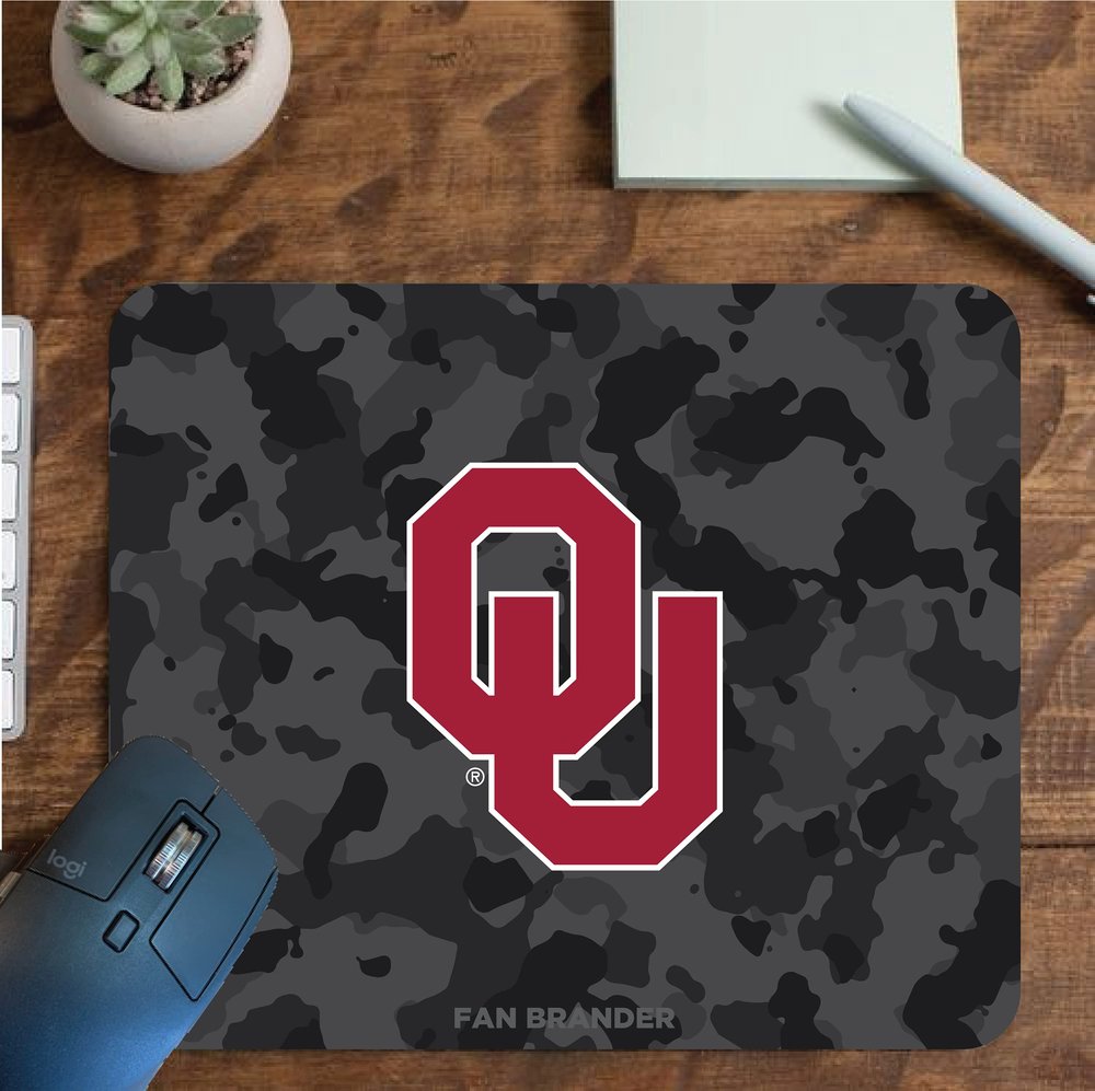 Fan Brander NCAA Mousepad for Home, Office, and Gaming with Urban Camo Design (Oklahoma Sooners Mouspad)