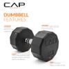 CAP Barbell 12-Sided Coated Dumbbell, 35 LB view 3