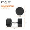 CAP Barbell 12-Sided Coated Dumbbell, 35 LB view 4