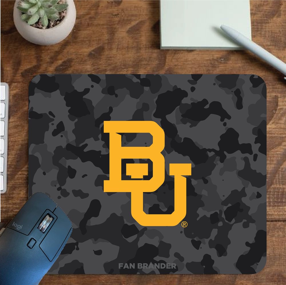 Fan Brander NCAA Mousepad for Home, Office, and Gaming with Urban Camo Design (Baylor Bears Mouspad)
