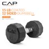 CAP Barbell unisex adult 12-Sided Series 12 Sided Coated Dumbbell, Black, 15-Pound US view 2