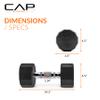 CAP Barbell unisex adult 12-Sided Series 12 Sided Coated Dumbbell, Black, 15-Pound US view 4