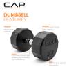 CAP Barbell 12-Sided Coated Dumbbell, 30 LB view 3
