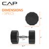 CAP Barbell 12-Sided Coated Dumbbell, 30 LB view 4