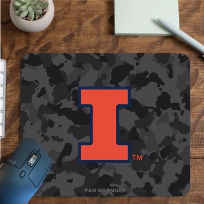 Fan Brander NCAA Mousepad for Home, Office, and Gaming with Urban Camo Design (Illinois Fighting Illini Mouspad)