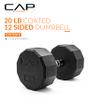 CAP Barbell 12-Sided Coated Dumbbell, 20 LB view 2