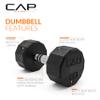 CAP Barbell 12-Sided Coated Dumbbell, 20 LB view 3