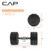 CAP Barbell 12-Sided Coated Dumbbell, 20 LB view 4