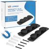 LORESO Magnetic Gun Mount Holder Holster for Handgun and Tactical Pistol, Rubber Coated Magnet - Pack of Two view 1
