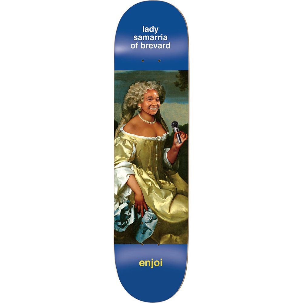 Enjoi Brevard Renaissance Deck-8.0 Navy Impact.Lt - Assembled AS Complete Skateboard