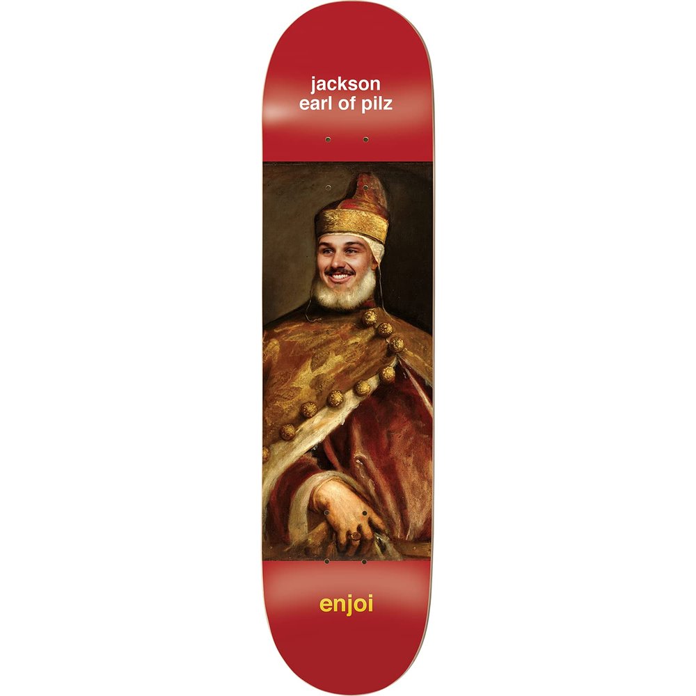Enjoi Pilz Renaissance Deck-8.25 Red Impact.Lt - Assembled AS Complete Skateboard
