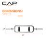 CAP Barbell 34in Regular Threaded Triceps Bar with Rubber Grips | 1 - Inch Diameter, Black view 4