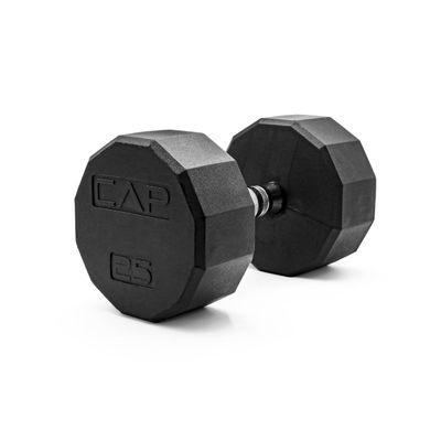CAP Barbell 12-Sided Coated Dumbbell, 25 LB