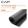 CAP Barbell Premium Stationary Bike Mat, Exercise Equipment Mat, Home Gym Floor Protection, Black, Pebble Design, 48" x 36" x , Square Edges view 2