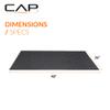 CAP Barbell Premium Stationary Bike Mat, Exercise Equipment Mat, Home Gym Floor Protection, Black, Pebble Design, 48" x 36" x , Square Edges view 4