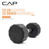 CAP Barbell 12-Sided Coated Dumbbell, 12 LB view 2