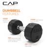 CAP Barbell 12-Sided Coated Dumbbell, 12 LB view 3