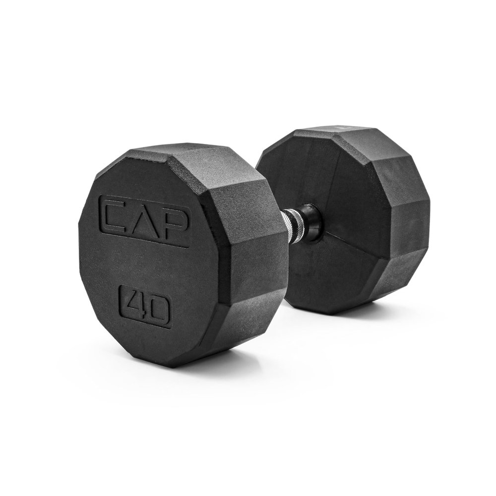 CAP Barbell 12-Sided Coated Dumbbell, 40 LB